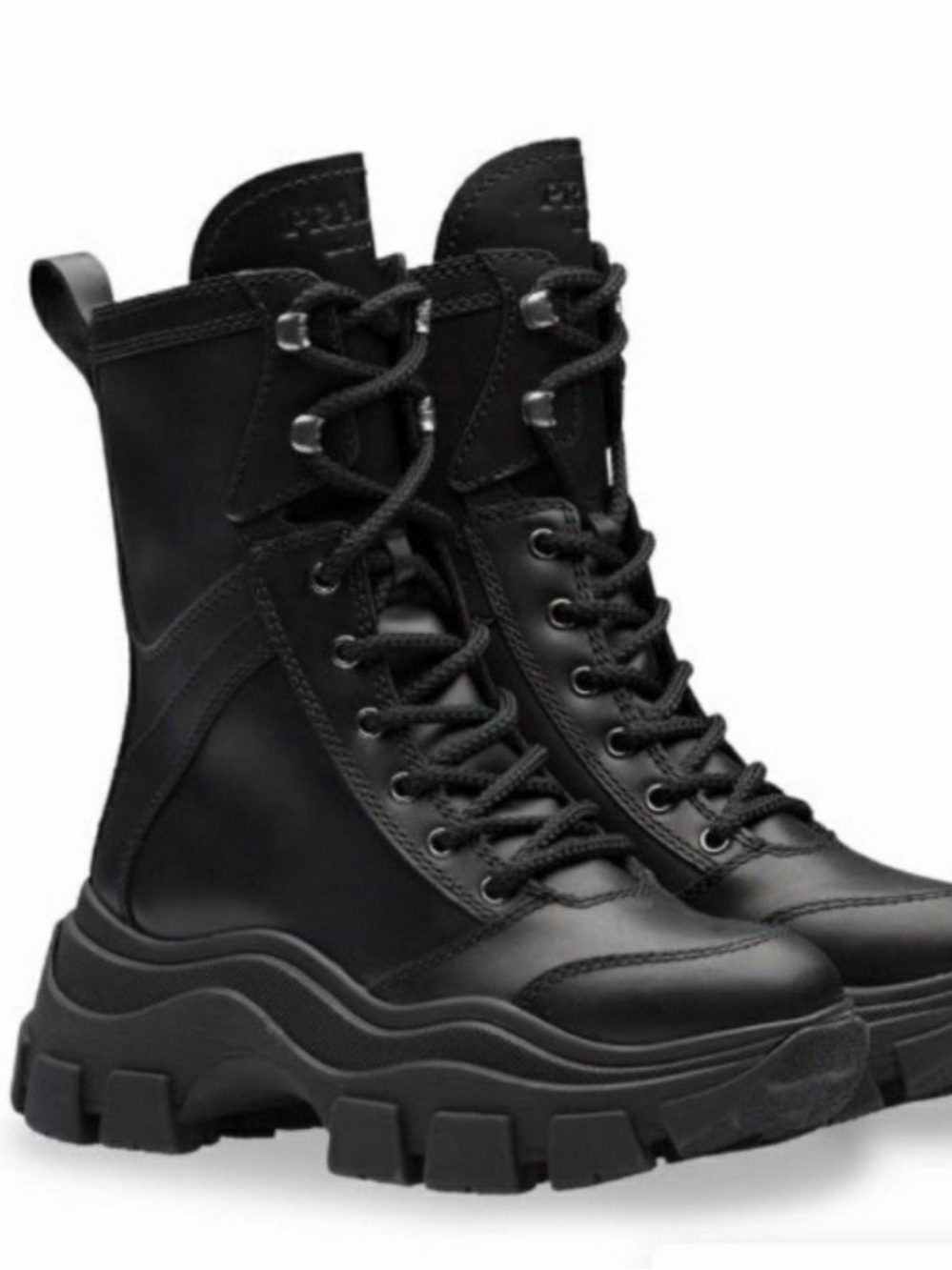 Prada Combat Boots Black EU 371⁄2